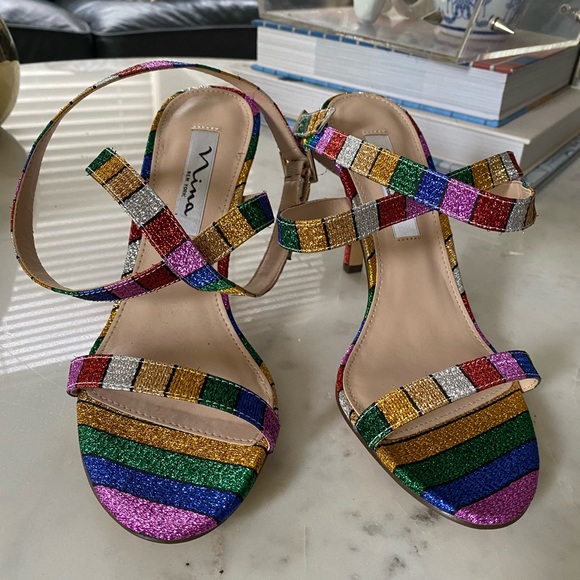 ✨NIB✨ Nina Vanna Heels in Rainbow 🌈 - Picture 1 of 6